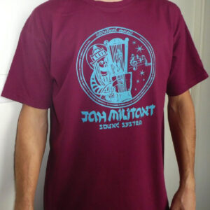 JAH MILITANT T-SHIRT (ONLY SIZE M) BLACK OR GARNET COLOR